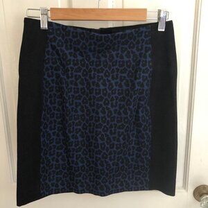 Banana Republic NWTblue/black panel animal print pencil skirt-Roland Mouret 10 P